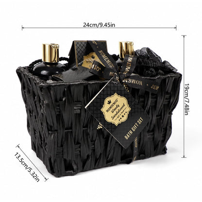 Luxury Spa Gift Baskets • Bath & Body Self-Care Gift Sets • Sandalwood, Lavender, Almond Milk, Wild Rose & Honey Scents