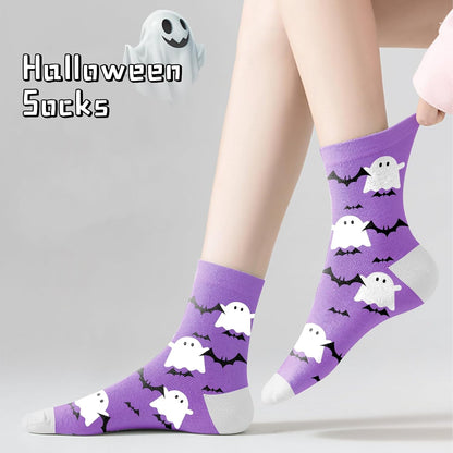 Halloween Boo Basket Gift Set for Women – 16 oz Purple Glass Cup & 6-Piece Halloween Gift Set