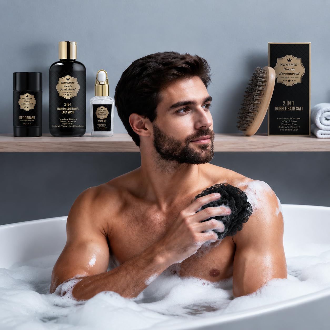 Luxury Spa Gift Baskets • Bath & Body Self-Care Gift Sets • Sandalwood, Lavender, Almond Milk, Wild Rose & Honey Scents