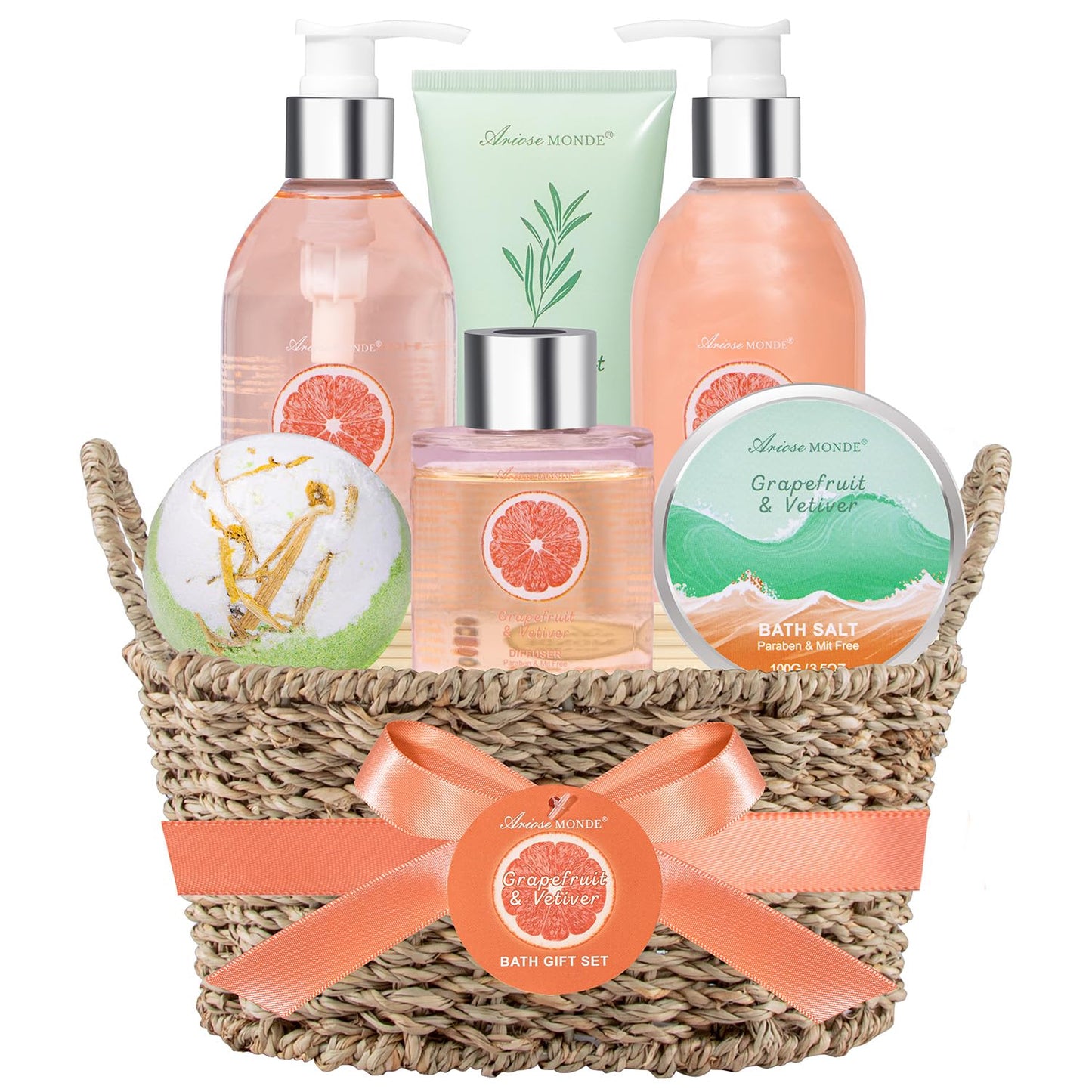 Luxury Spa Gift Basket • Self-Care Bath Set • Gifts for Mom, Wife, Girlfriend, Sister & Grandma