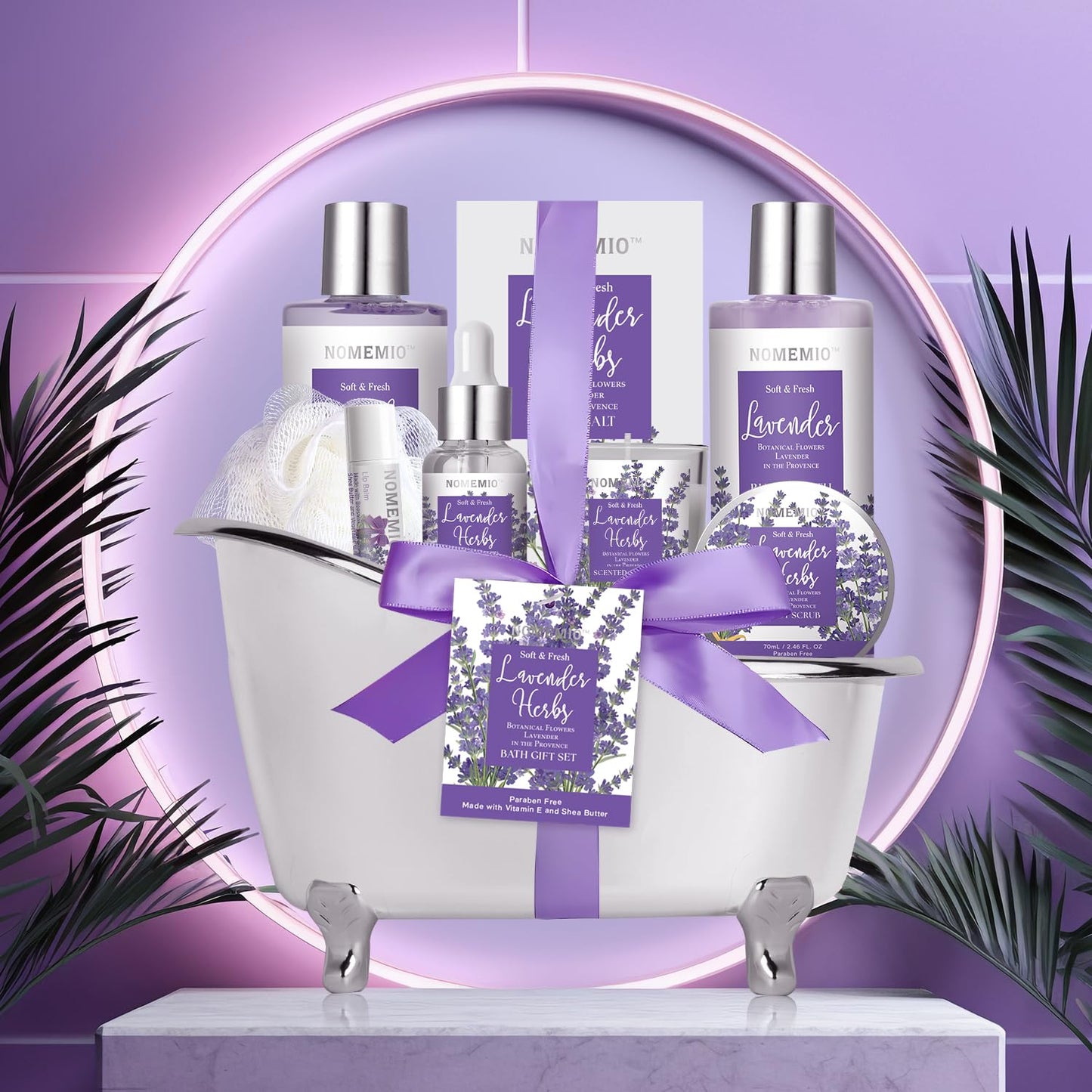 Luxury Spa Gift Baskets • Bath & Body Self-Care Gift Sets • Sandalwood, Lavender, Almond Milk, Wild Rose & Honey Scents