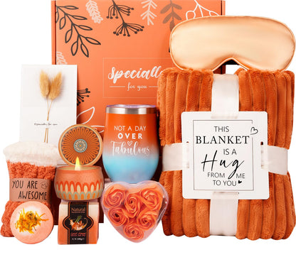 Fall Gift Basket for Women • Cozy Self-Care • Spa Gifts • Mom, Wife, Girlfriend, Grandma & Friends