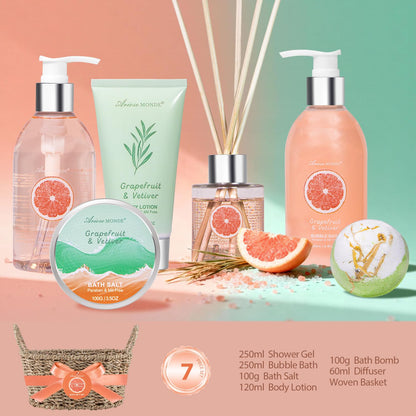 Luxury Spa Gift Basket • Self-Care Bath Set • Gifts for Mom, Wife, Girlfriend, Sister & Grandma