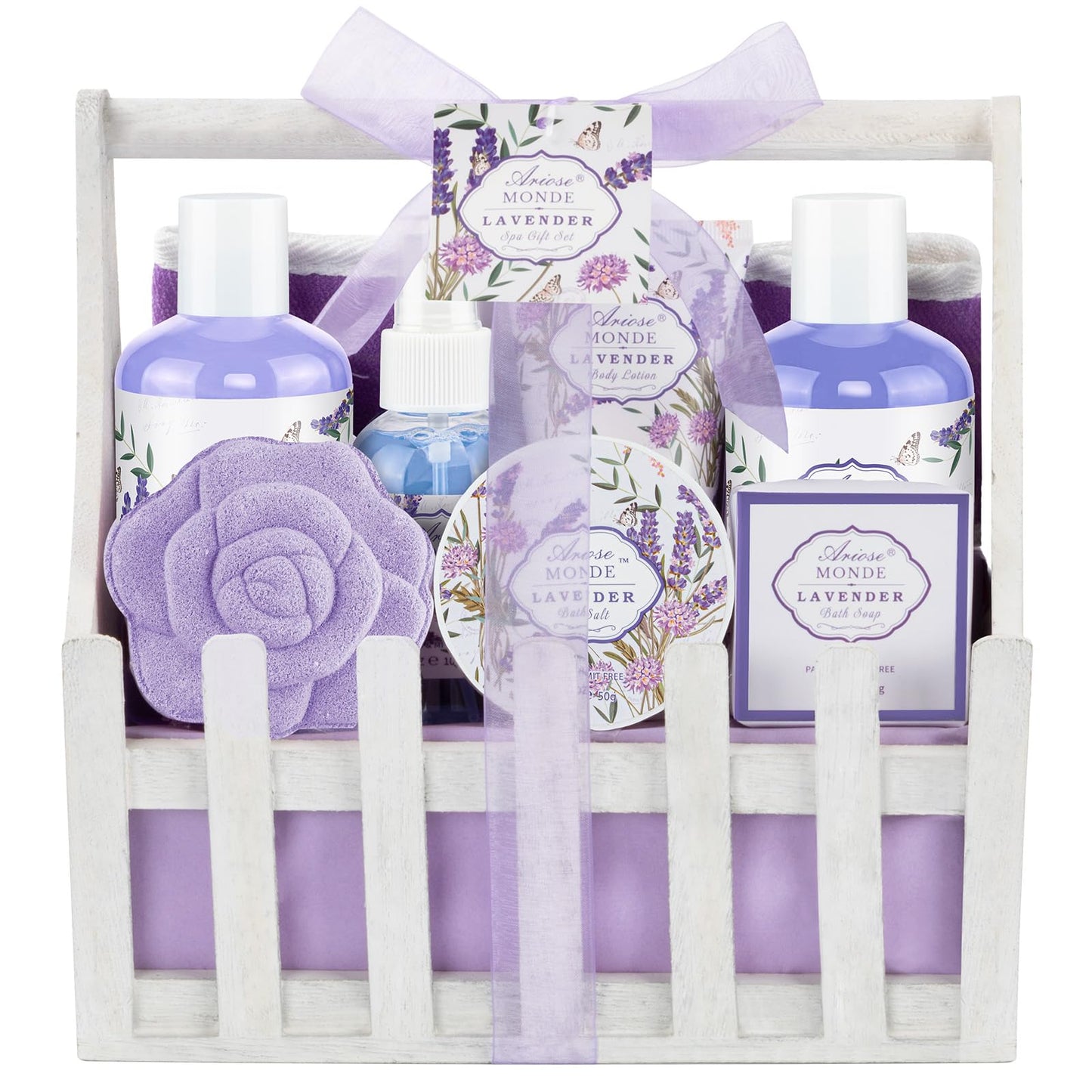 Luxury Spa Gift Basket • Self-Care Bath Set • Gifts for Mom, Wife, Girlfriend, Sister & Grandma