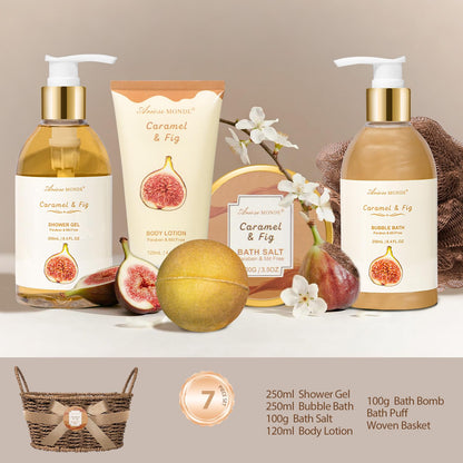 Luxury Spa Gift Basket • Self-Care Bath Set • Gifts for Mom, Wife, Girlfriend, Sister & Grandma