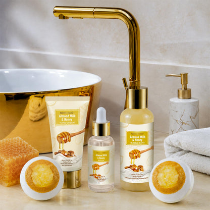 Luxury Spa Gift Baskets • Bath & Body Self-Care Gift Sets • Sandalwood, Lavender, Almond Milk, Wild Rose & Honey Scents