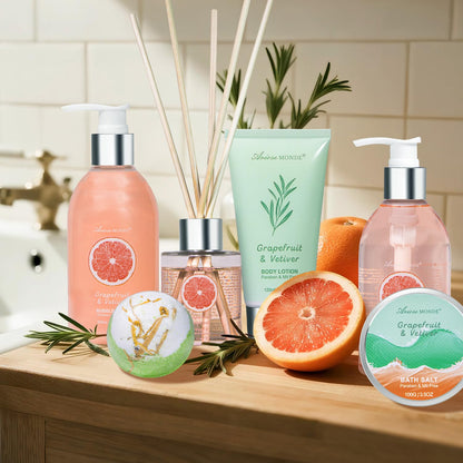 Luxury Spa Gift Basket • Self-Care Bath Set • Gifts for Mom, Wife, Girlfriend, Sister & Grandma