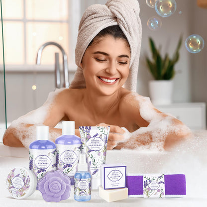 Luxury Spa Gift Basket • Self-Care Bath Set • Gifts for Mom, Wife, Girlfriend, Sister & Grandma