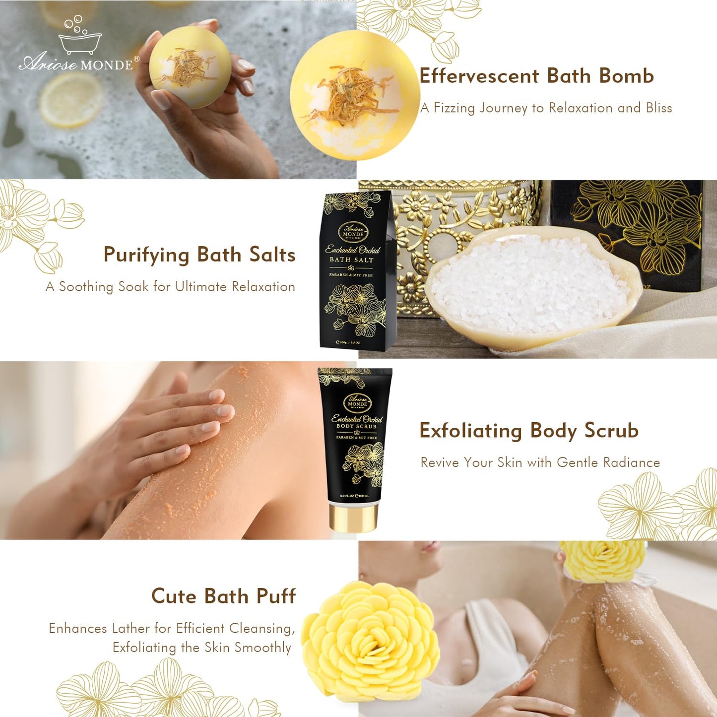 Luxury Spa Gift Basket • Self-Care Bath Set • Gifts for Mom, Wife, Girlfriend, Sister & Grandma