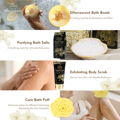 Luxury Spa Gift Basket • Self-Care Bath Set • Gifts for Mom, Wife, Girlfriend, Sister & Grandma
