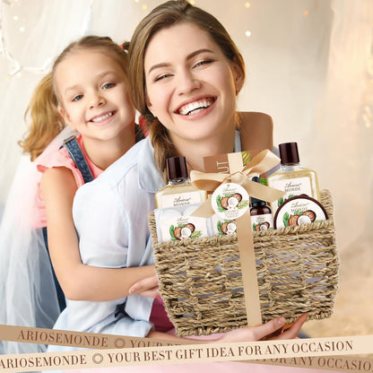 Luxury Spa Gift Basket • Self-Care Bath Set • Gifts for Mom, Wife, Girlfriend, Sister & Grandma