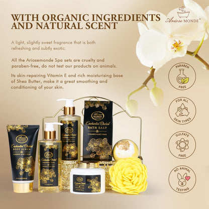 Luxury Spa Gift Basket • Self-Care Bath Set • Gifts for Mom, Wife, Girlfriend, Sister & Grandma