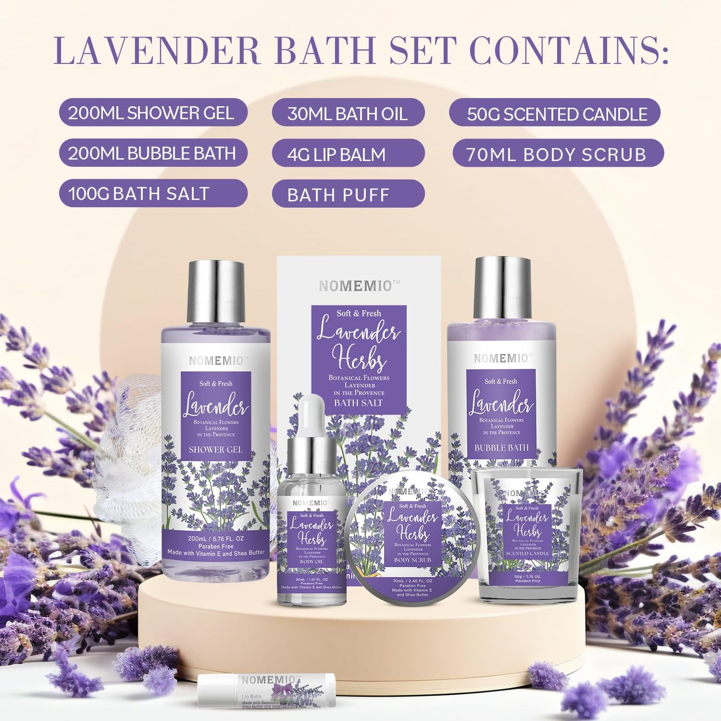 Luxury Spa Gift Baskets • Bath & Body Self-Care Gift Sets • Sandalwood, Lavender, Almond Milk, Wild Rose & Honey Scents