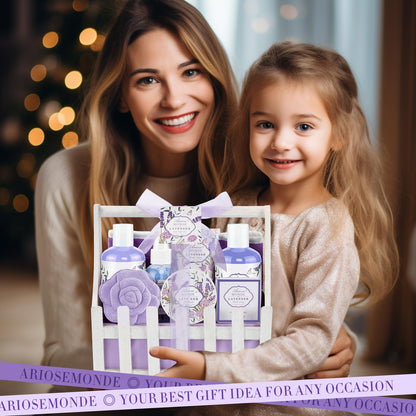 Luxury Spa Gift Basket • Self-Care Bath Set • Gifts for Mom, Wife, Girlfriend, Sister & Grandma