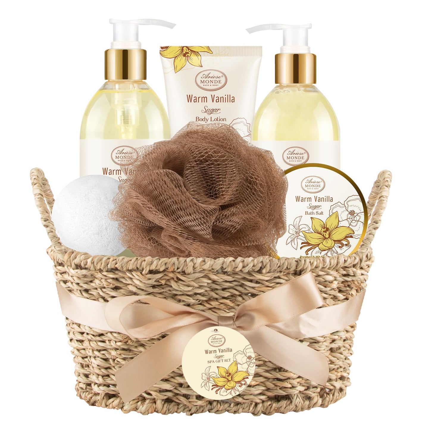 Luxury Spa Gift Basket • Self-Care Bath Set • Gifts for Mom, Wife, Girlfriend, Sister & Grandma