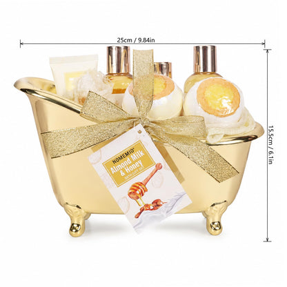 Luxury Spa Gift Baskets • Bath & Body Self-Care Gift Sets • Sandalwood, Lavender, Almond Milk, Wild Rose & Honey Scents