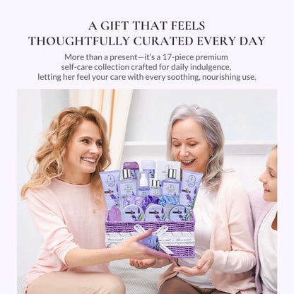 Luxury Spa Gift Basket • Self-Care Bath Set • Gifts for Mom, Wife, Girlfriend, Sister & Grandma