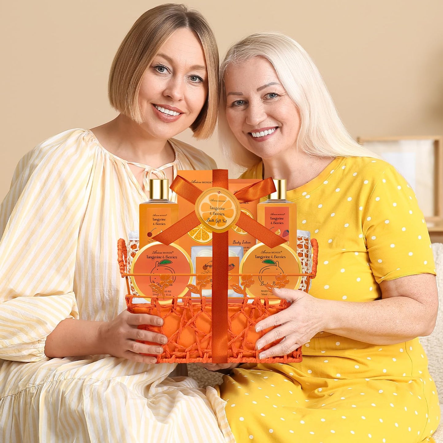 Luxury Spa Gift Basket • Self-Care Bath Set • Gifts for Mom, Wife, Girlfriend, Sister & Grandma