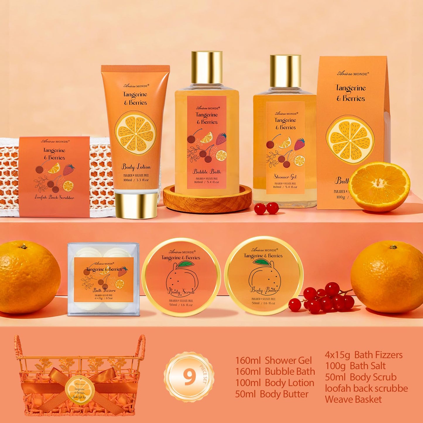 Luxury Spa Gift Basket • Self-Care Bath Set • Gifts for Mom, Wife, Girlfriend, Sister & Grandma