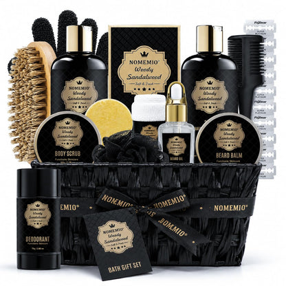 Luxury Spa Gift Baskets • Bath & Body Self-Care Gift Sets • Sandalwood, Lavender, Almond Milk, Wild Rose & Honey Scents