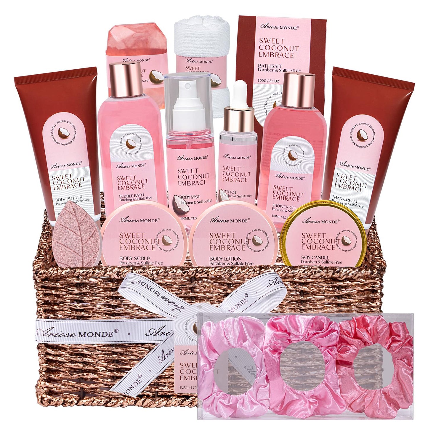 Luxury Spa Gift Basket • Self-Care Bath Set • Gifts for Mom, Wife, Girlfriend, Sister & Grandma