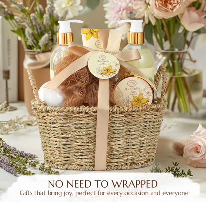 Luxury Spa Gift Basket • Self-Care Bath Set • Gifts for Mom, Wife, Girlfriend, Sister & Grandma