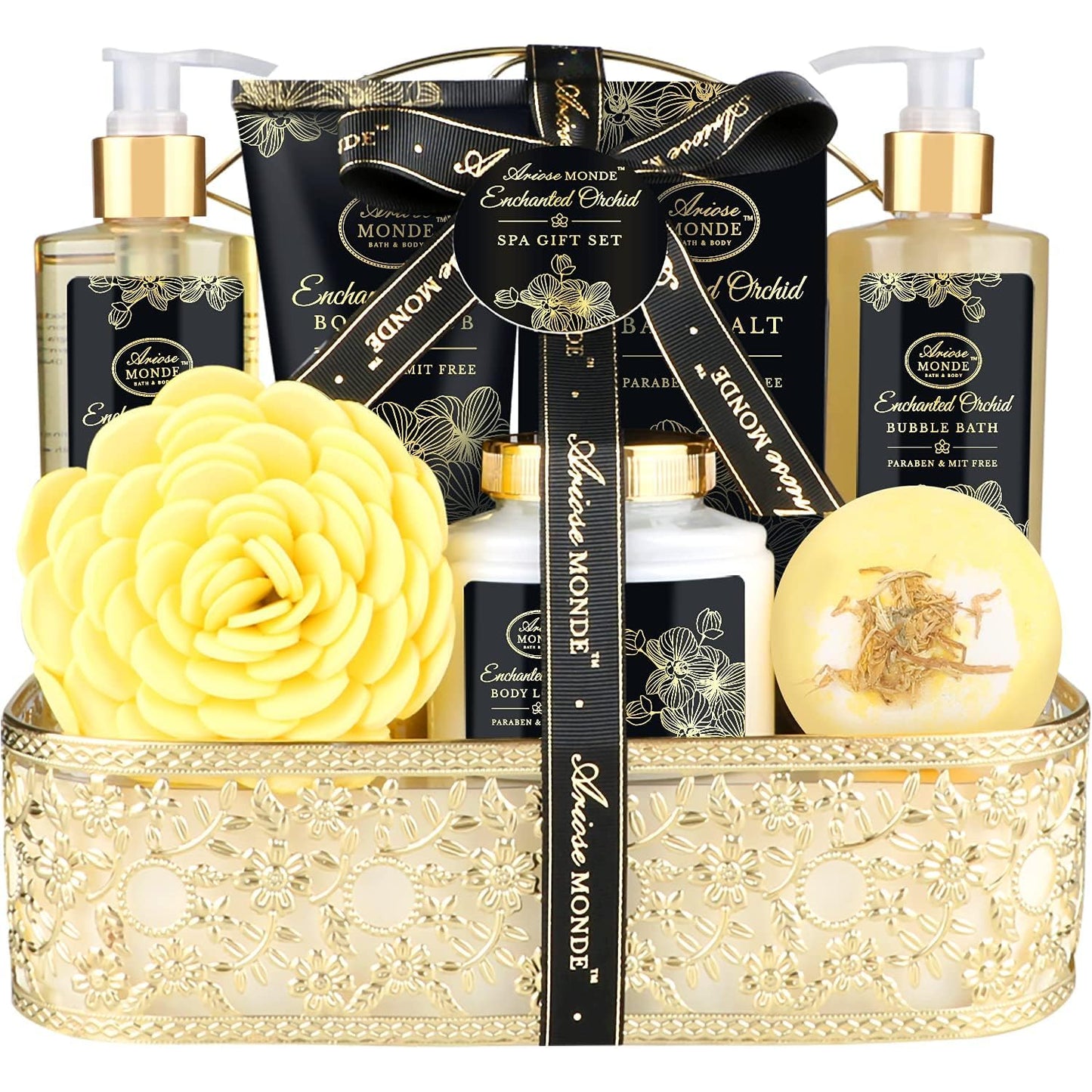 Luxury Spa Gift Basket • Self-Care Bath Set • Gifts for Mom, Wife, Girlfriend, Sister & Grandma