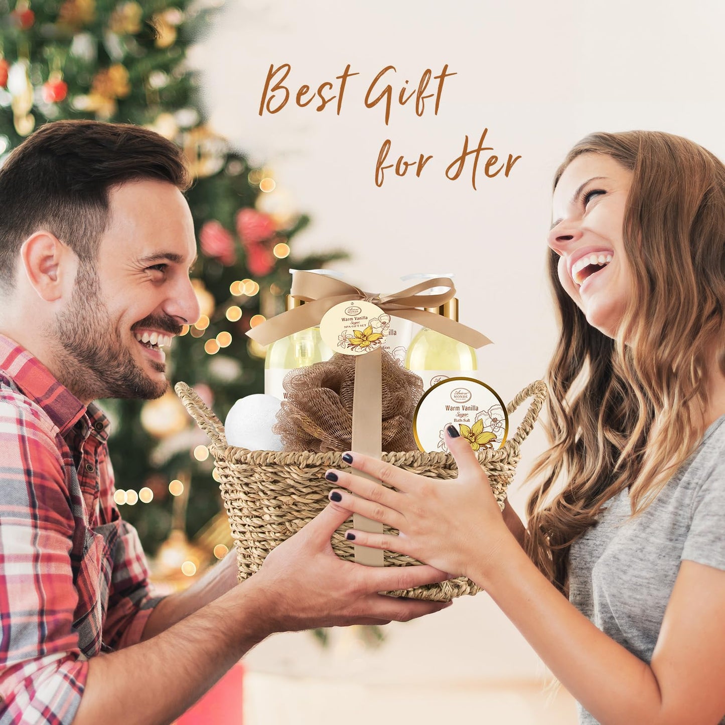 Luxury Spa Gift Basket • Self-Care Bath Set • Gifts for Mom, Wife, Girlfriend, Sister & Grandma