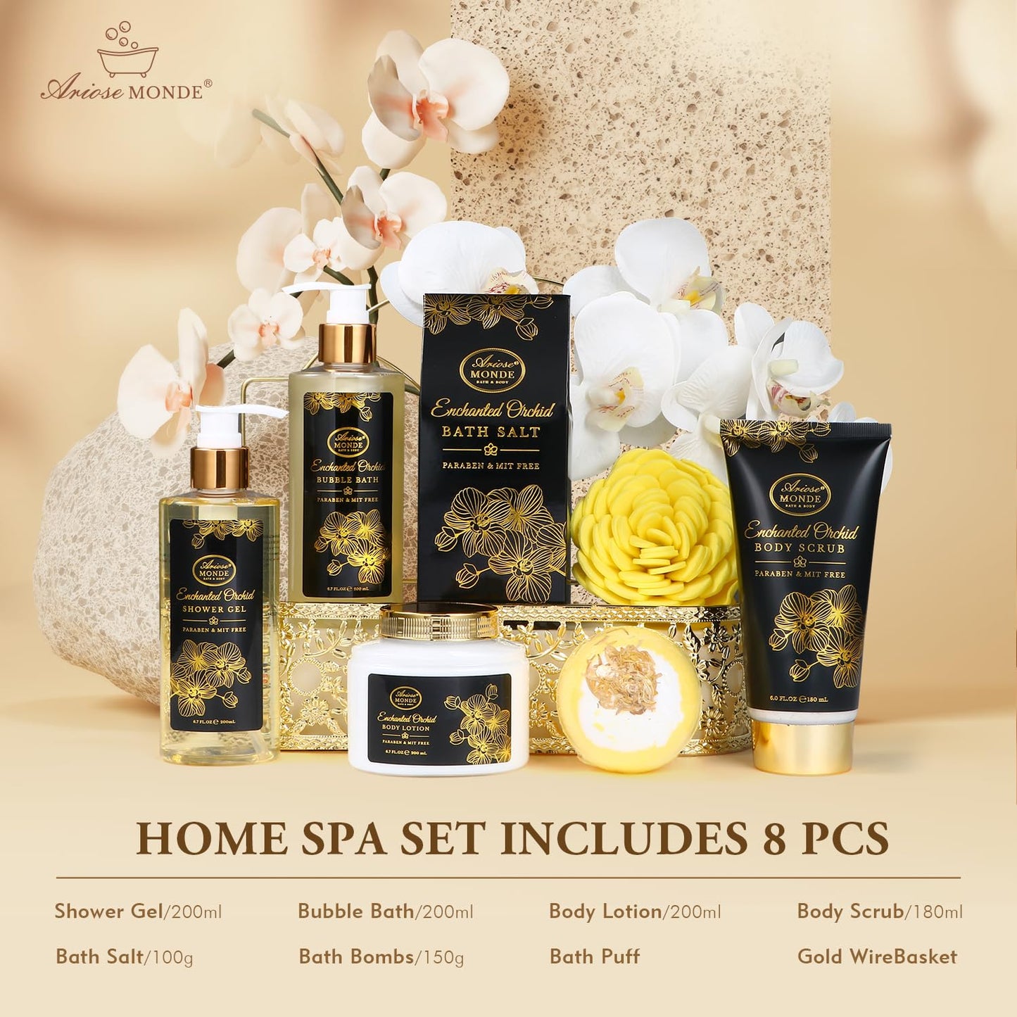 Luxury Spa Gift Basket • Self-Care Bath Set • Gifts for Mom, Wife, Girlfriend, Sister & Grandma