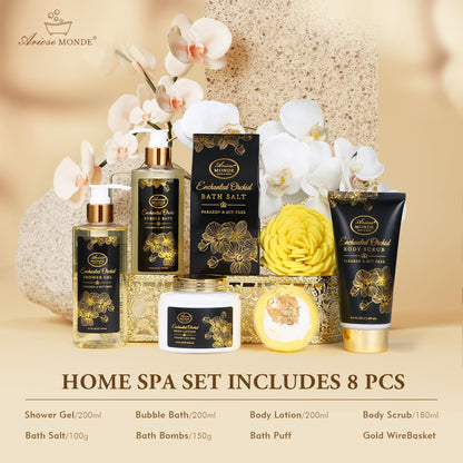 Luxury Spa Gift Basket • Self-Care Bath Set • Gifts for Mom, Wife, Girlfriend, Sister & Grandma