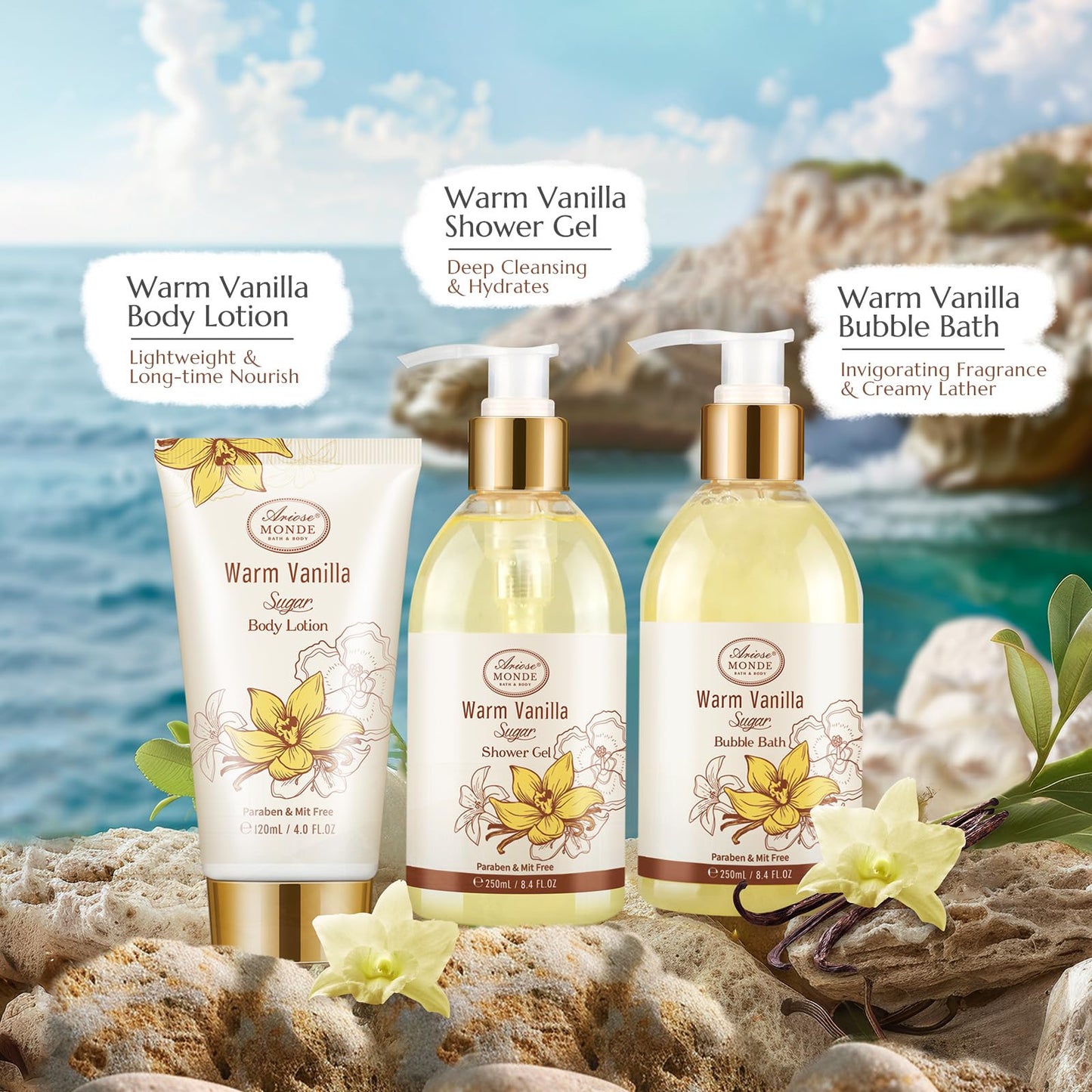 Luxury Spa Gift Basket • Self-Care Bath Set • Gifts for Mom, Wife, Girlfriend, Sister & Grandma
