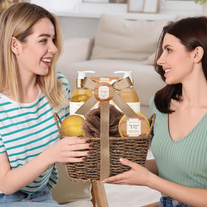 Luxury Spa Gift Basket • Self-Care Bath Set • Gifts for Mom, Wife, Girlfriend, Sister & Grandma