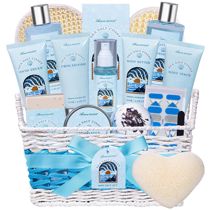 Luxury Spa Gift Basket • Self-Care Bath Set • Gifts for Mom, Wife, Girlfriend, Sister & Grandma