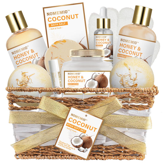 Luxury Spa Gift Baskets • Bath & Body Self-Care Gift Sets • Sandalwood, Lavender, Almond Milk, Wild Rose & Honey Scents