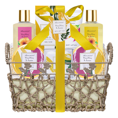 Luxury Spa Gift Basket • Self-Care Bath Set • Gifts for Mom, Wife, Girlfriend, Sister & Grandma
