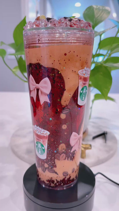 Custom 40oz glitter tumbler tall - No handle- Free Shipping